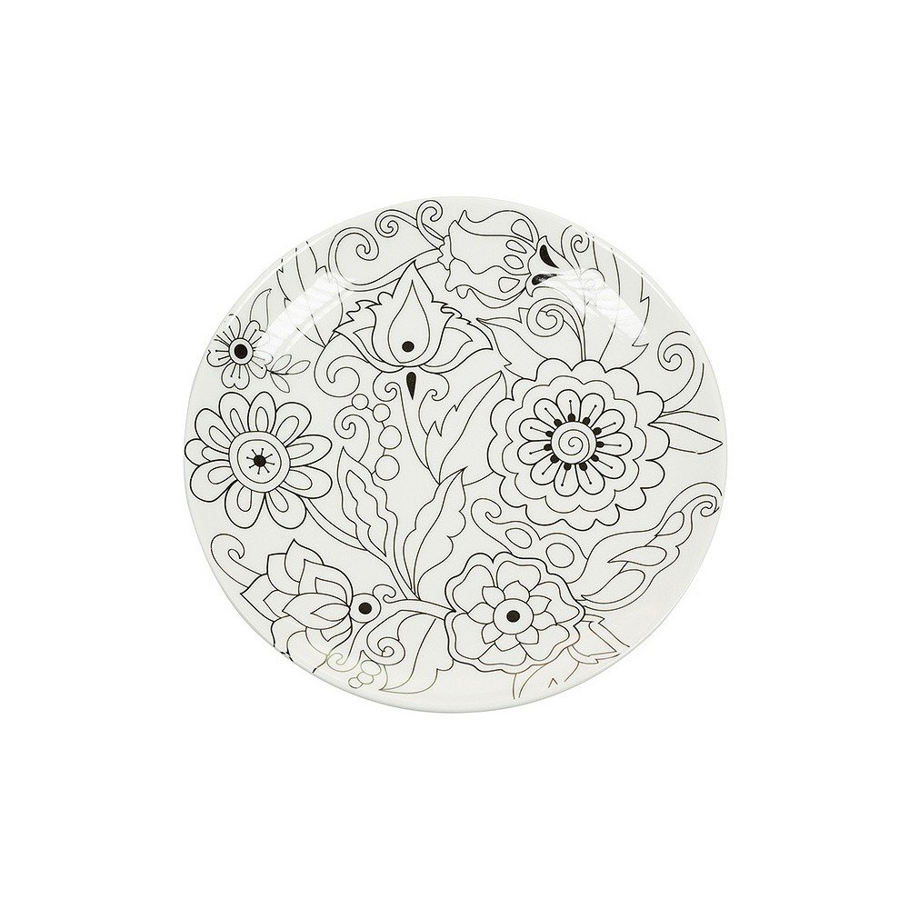 Porcelánový talíř k vymalování Santiago Pons Art & Color Flowers v:873938