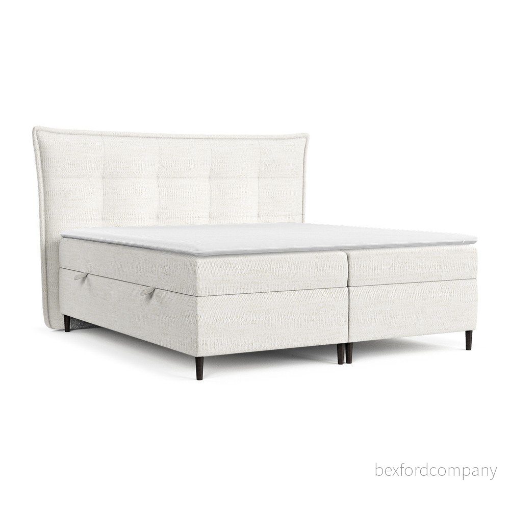 Krémová boxspring postel s úložným prostorem 140x200 cm Sinai – Maison de Rêve v:1662462