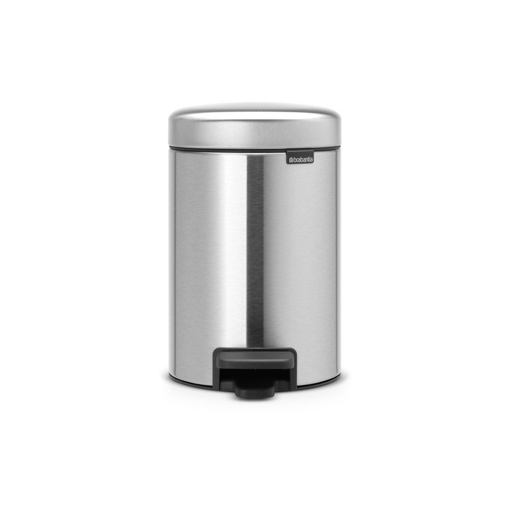 Lesklý pedálový odpadkový koš ve stříbrné barvě Brabantia Newicon, 12 l v:1005784