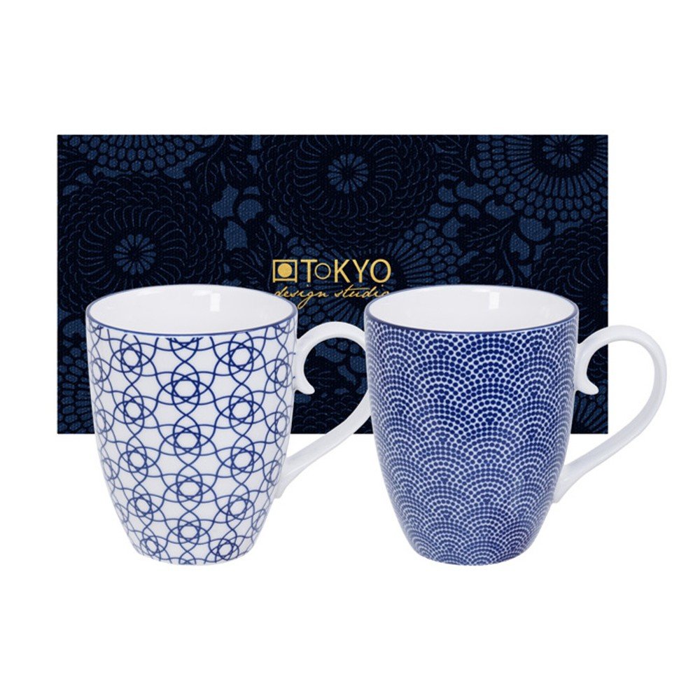 Sada 2 modrých hrnků Tokyo Design Studio Lela, 380 ml v:1004886
