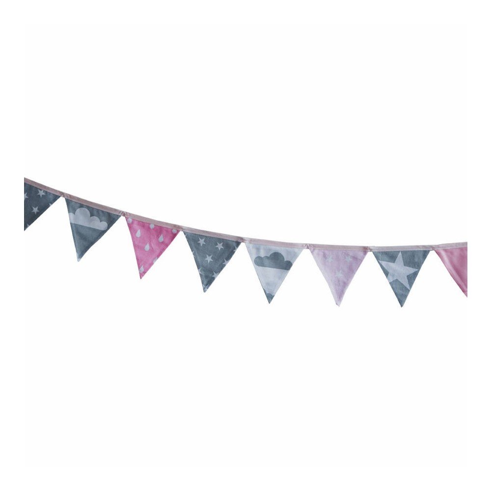 Růžová girlanda VIGVAM Design Stars, 10 vlaječek v:1317424
