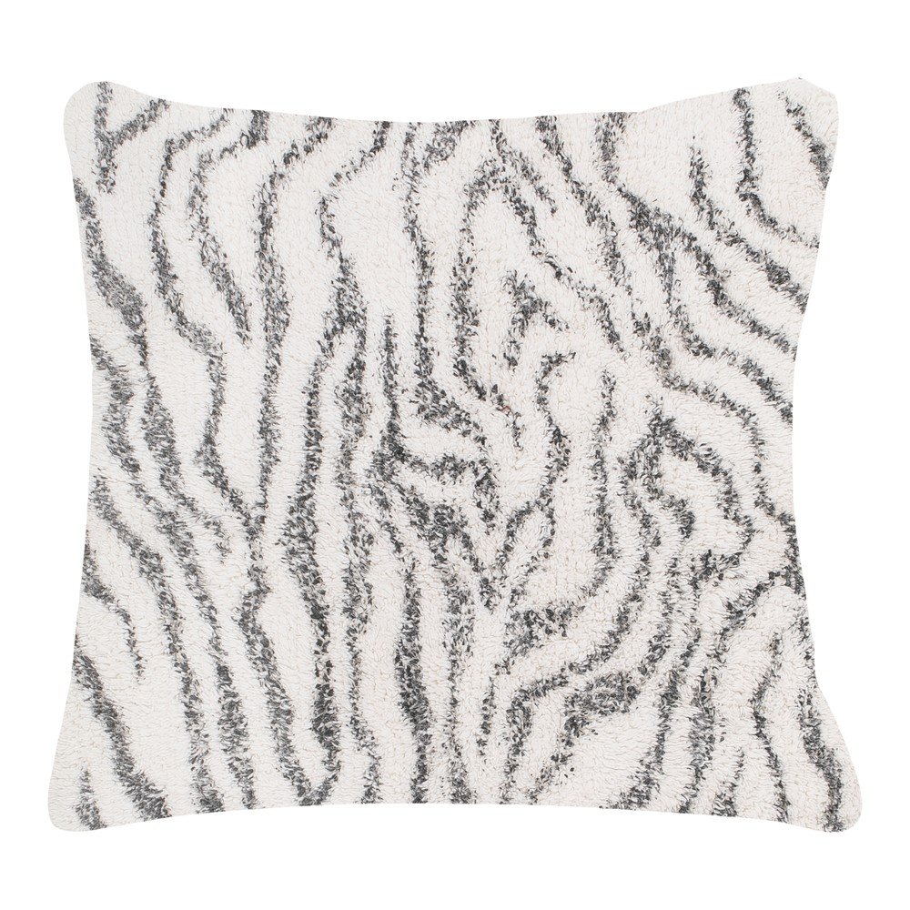 Bílo-šedý bavlněný dekorativní polštář Tiseco Home Studio Zebra, 45 x 45 cm v:1368777
