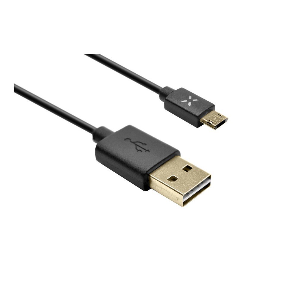 Černý oboustranný USB datový kabel Fixed TO microUSB s konektorem microUSB, 1m v:708440