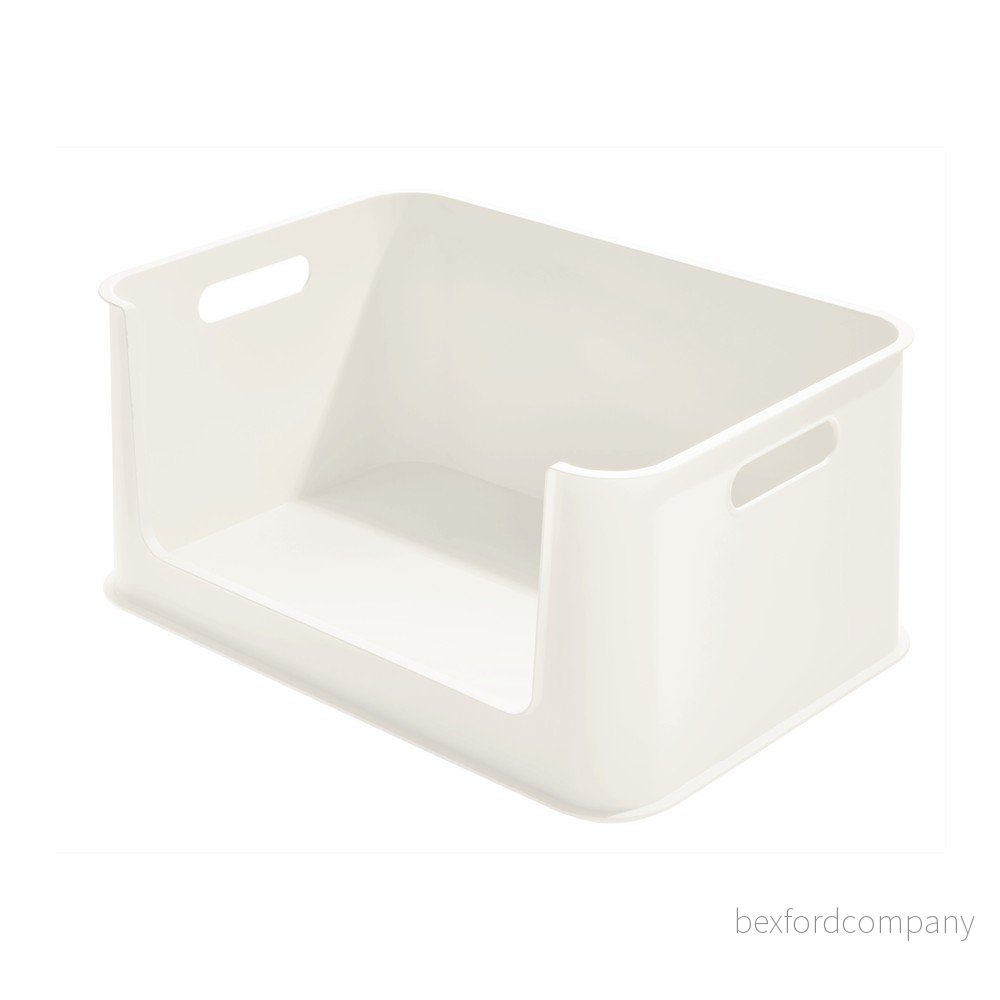 Bílý úložný box iDesign Eco Open, 43 x 30,2 cm v:1387563