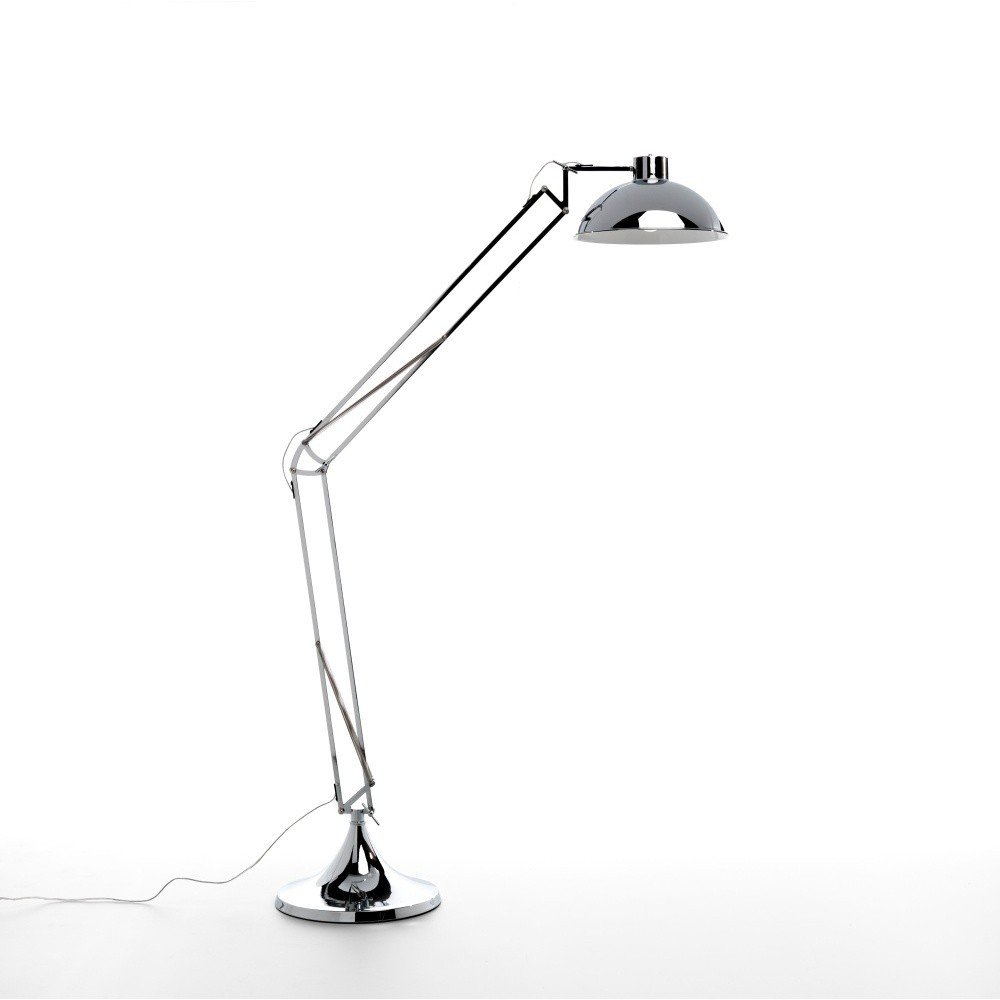 Stojací lampa ve stříbrné barvě Design Twist Isparta Chrome v:1011544