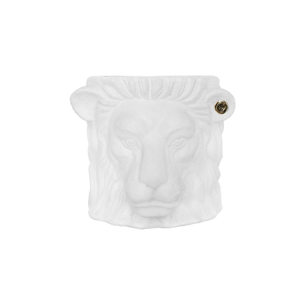 Bílý květináč Garden Glory Lion, výška 20 cm v:1013692