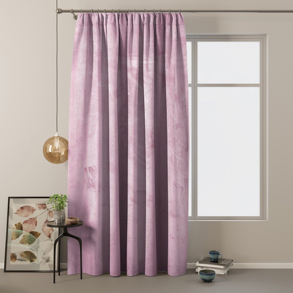 Světle růžový sametový závěs AmeliaHome Velvety, 245 x 140 cm v:1363043