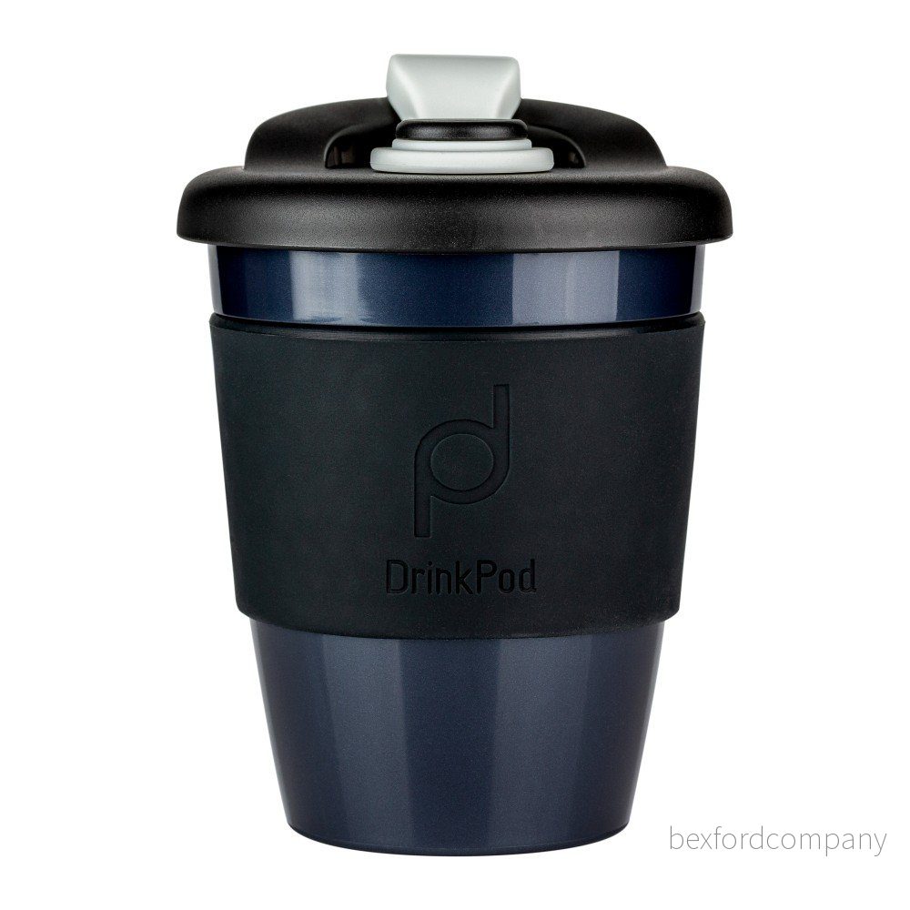 Černý cestovní hrnek na kávu Pioneer Drink Pod Kofein, 340 ml v:1307264