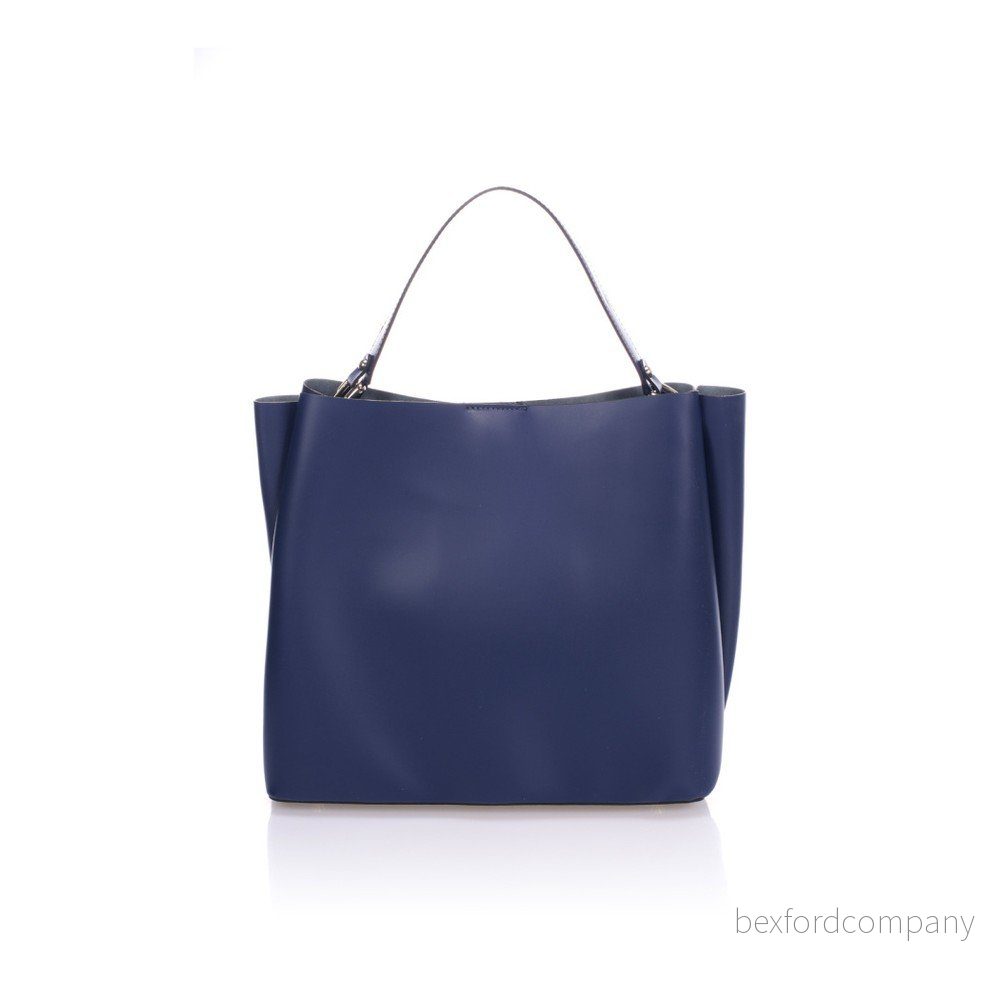 Tmavě modrá kožená kabelka Giulia Massari Dona v:851920