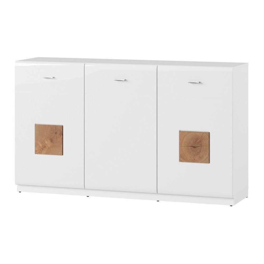 Bílá třídveřová komoda Szynaka Meble Wood v:925968