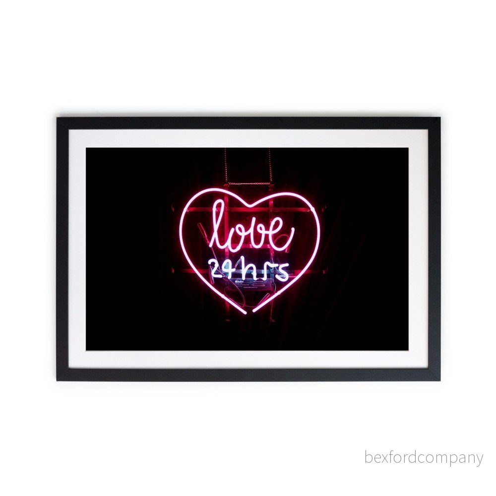 Plakát v rámu z africké vrby Really Nice Things Love 24h, 40 x 30 cm v:1262364