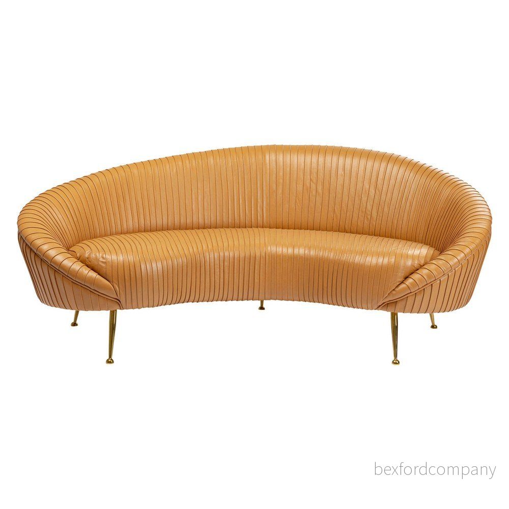 Světle hnědá kožená pohovka Kare Design Bonita v:1363369
