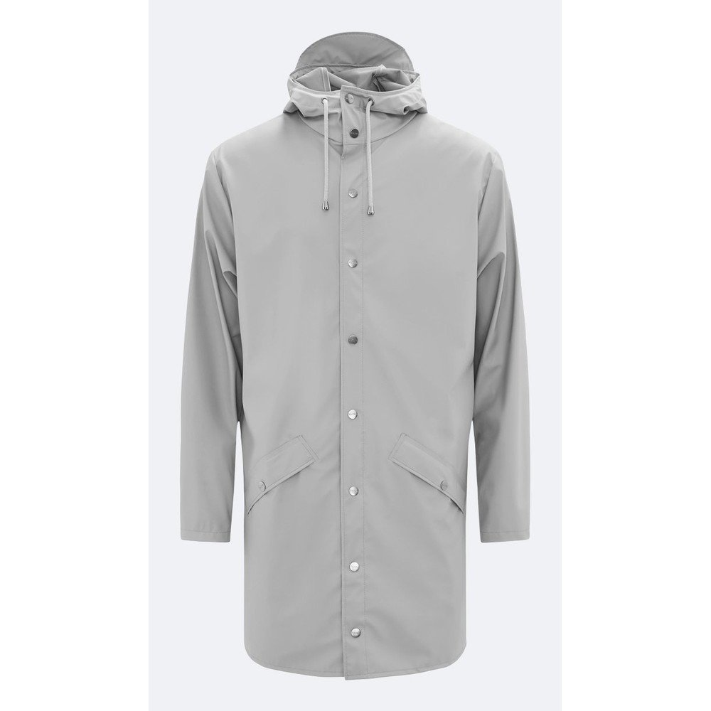 Šedá unisex bunda s vysokou voděodolností Rains Long Jacket, velikost XXS / XS v:1319184