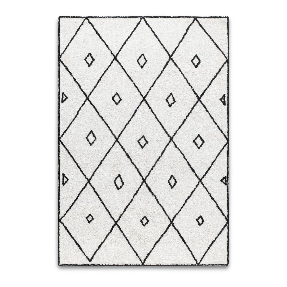 Černobílý ručně tkaný koberec z bavlny HF Living Morocco Fes, 140 x 200 cm v:1018578