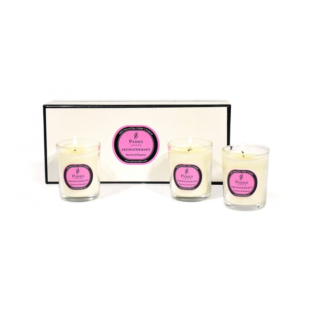 Sada 3 svíček s vůní rozmarýnu a bergamotu Parks Candles London Rosemary, Bergamot, 20 hodin hoření v:903630