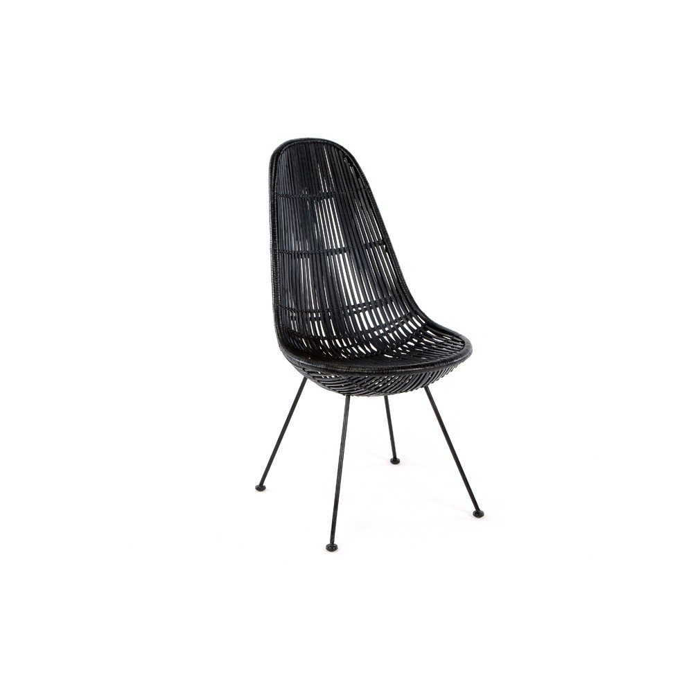 Černá proutěná židle Thai Natura Comfy v:737518