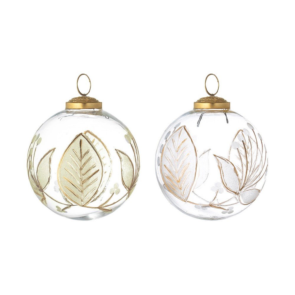 Sada 2 skleněných vánočních ozdob Bloomingville Ornament, ⌀ 10 cm v:1314230