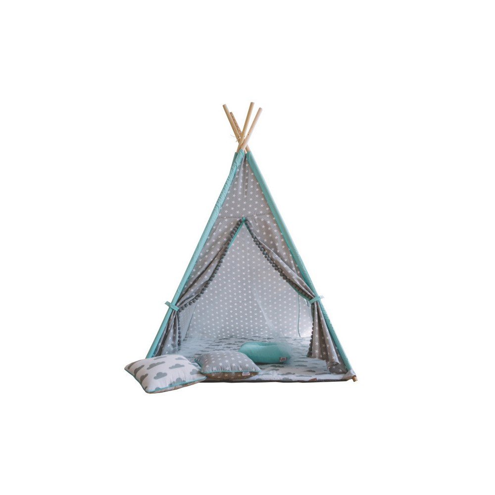 Pětiúhelníkové mentolové teepee VIGVAM Design Stars v:707996