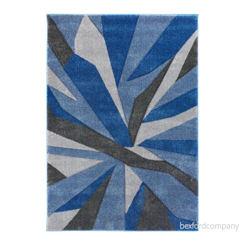 Modrošedý koberec Flair Rugs Shatter Blue Grey, 160 x 230 cm v:1002658