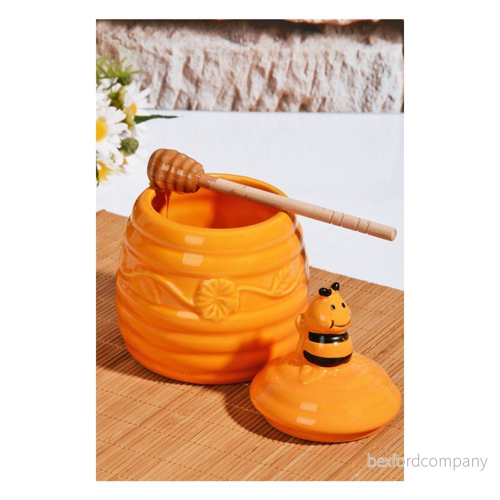 Žlutá dóza na med s víčkem Honey v:1106852