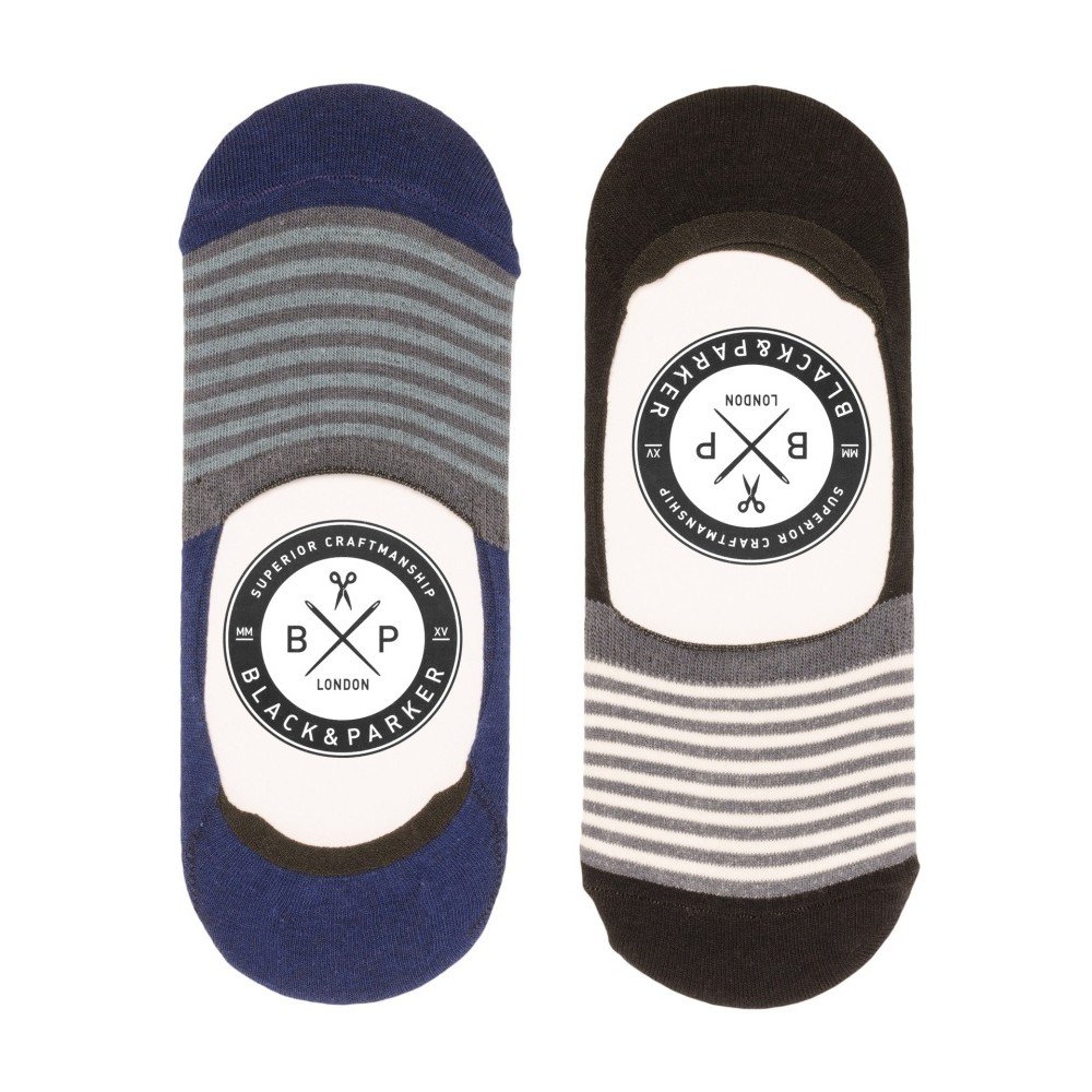 Sada 2 párů neviditelných unisex ponožek Black&Parker London Babbs, velikost 37/43 v:909654