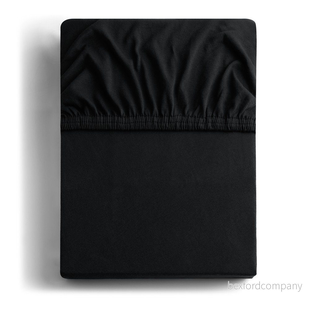 Černé napínací prostěradlo jersey 120x200 cm Amber – Restilo v:1190876