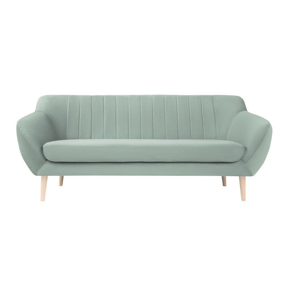 Mentolově zelená sametová pohovka Mazzini Sofas Sardaigne, 188 cm v:811096