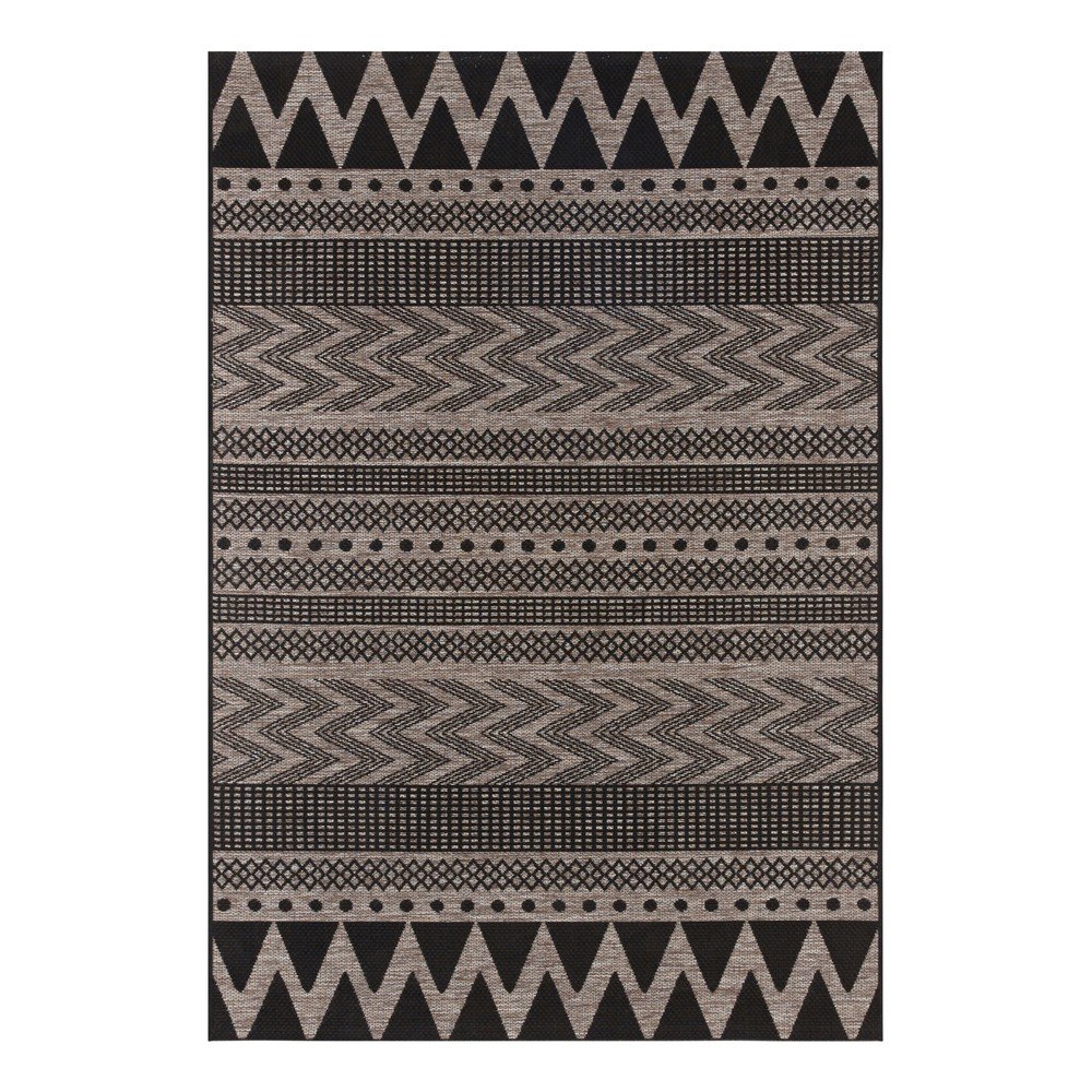 Černo-béžový venkovní koberec NORTHRUGS Sidon, 70 x 140 cm v:1337469