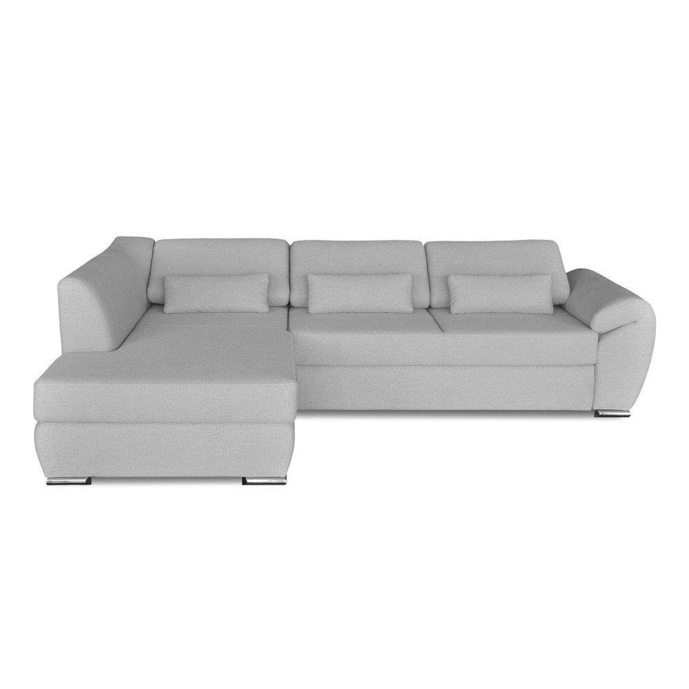 Světle šedá rohová rozkládací pohovka Windsor & Co. Sofas Epsilon, levý roh v:762732