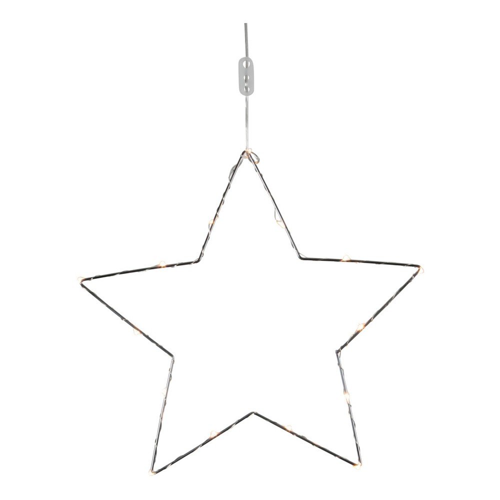Závěsná svítící LED dekorace v barvě chromu Best Season Wirestar Sparklingja v:936200