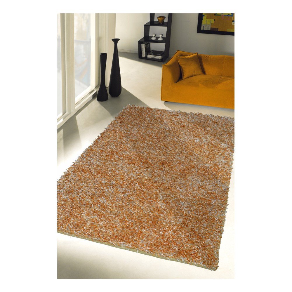Žlutý koberec Webtappeti Shaggy, 75 x 155 cm v:884208