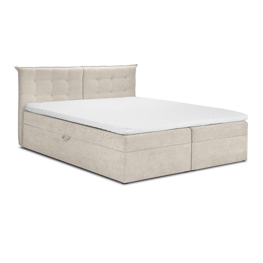 Béžová boxspring postel s úložným prostorem 160×200 cm Echaveria – Mazzini Beds v:1420875 Béžová boxspring postel s úložným prostorem 160×200 cm Echaveria – Mazzini Beds v:1420875