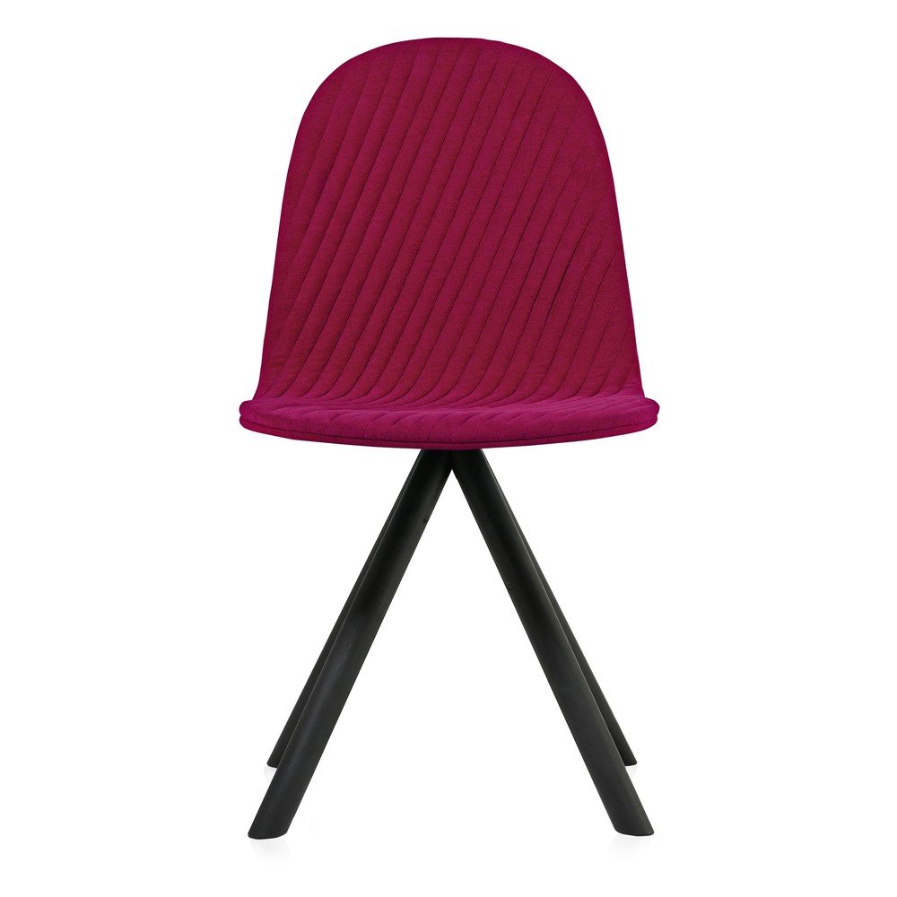 Růžová židle s černými nohami Iker Mannequin Stripe v:746554
