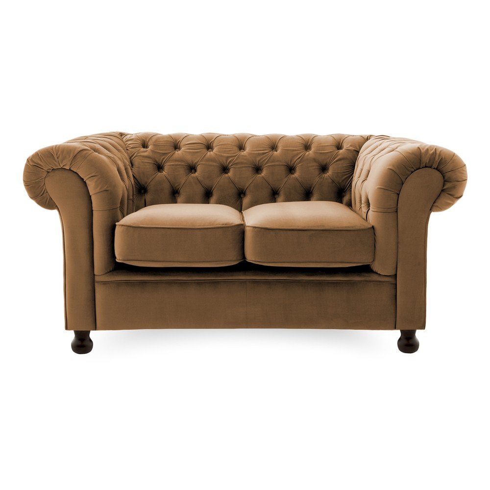 Hnědá pohovka Vivonita Chesterfield, 152 cm v:1084494