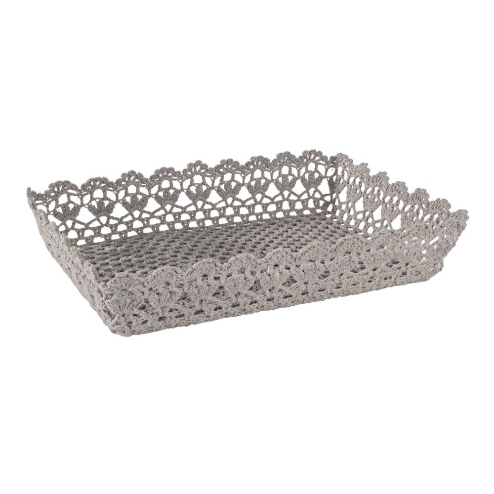 Šedá háčkovaná mísa Bizzotto Crochet, délka 36 cm v:899546