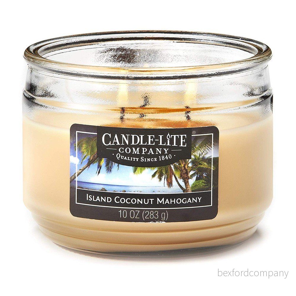 Vonná svíčka ve skle s vůní kokosu a mahagonu Candle-Lite, doba hoření až 40 hodin v:1313696