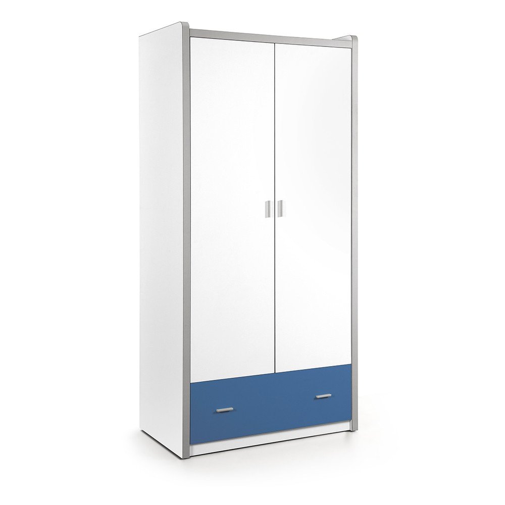 Bílo-modrá šatní skříň Vipack Bonny, 202 x 96,5 cm v:1129684