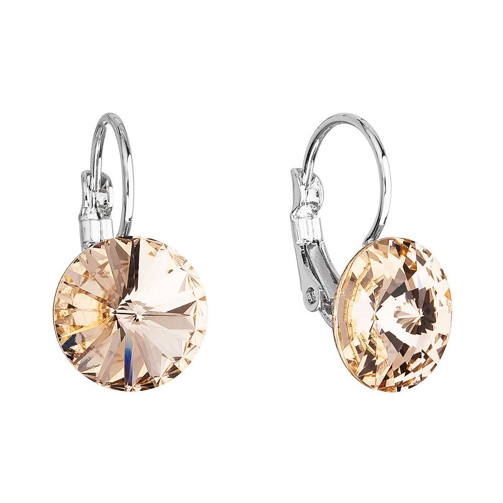 Oranžové náušnice se Swarovski krystaly Je Veux Lumo, ⌀ 12 mm v:1152230