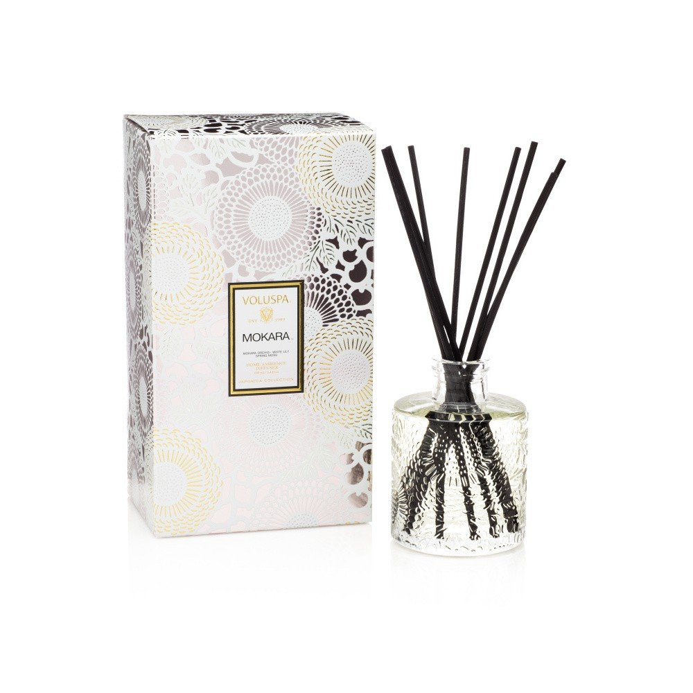 Vonný difuzér s vůní bílé lilie, orchideje a jarního mechu Voluspa, intenzita vůně 4-6 měsíců v:950746