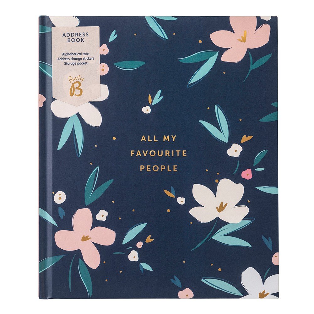 Adresář s lepicími štítky Busy B Navy Blush, 104 stran v:1375293