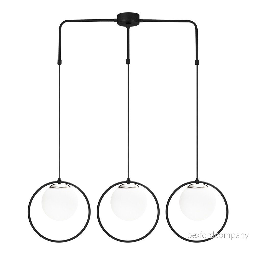 Černé závěsné svítidlo pro 3 žárovky Opviq lights Dolunay v:1333182