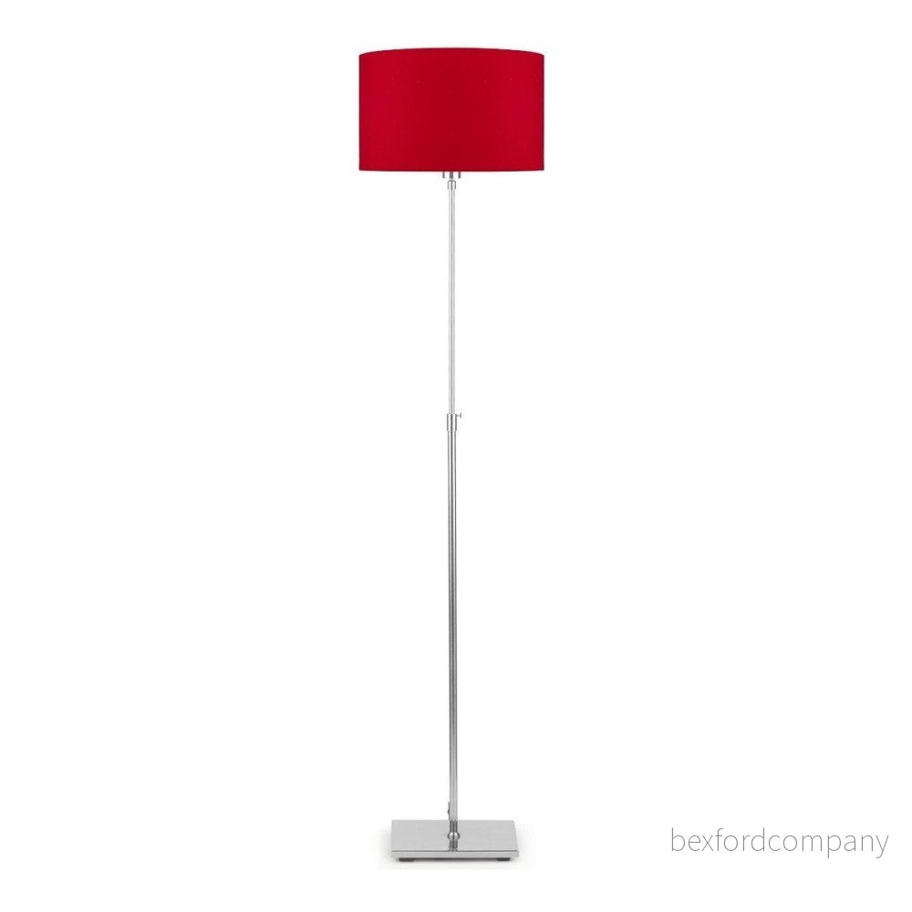 Šedá volně stojící lampa s červeným stínidlem Citylights Bonn v:1237978