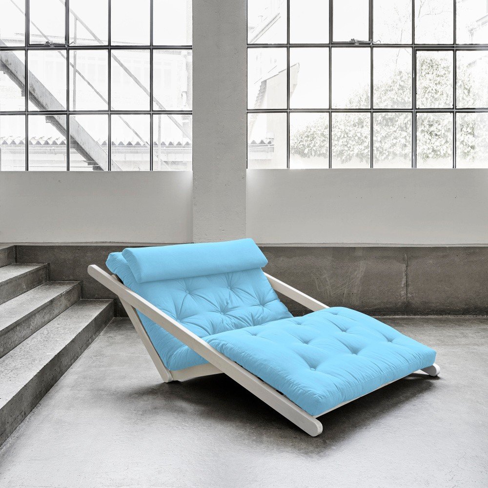 Dvoumístná variabilní lenoška Karup Figo White/Celeste v:996778