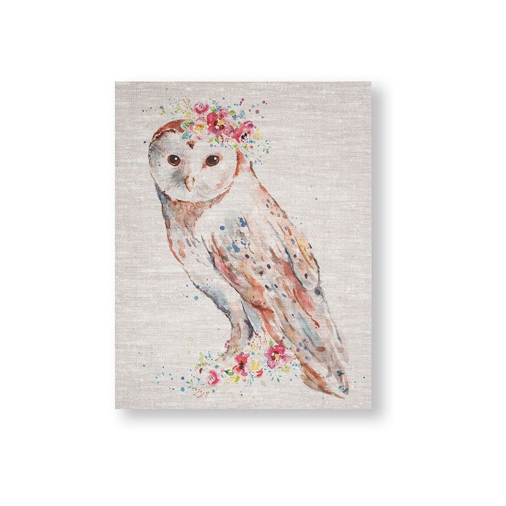 Obraz Graham & Brown Watercolour Floral Owl, 40 x 50 cm v:1147380