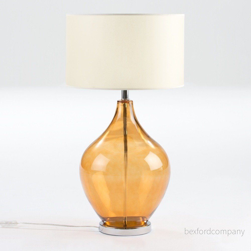 Oranžová skleněná stolní lampa bez stínidla Thai Natura Elske v:936752