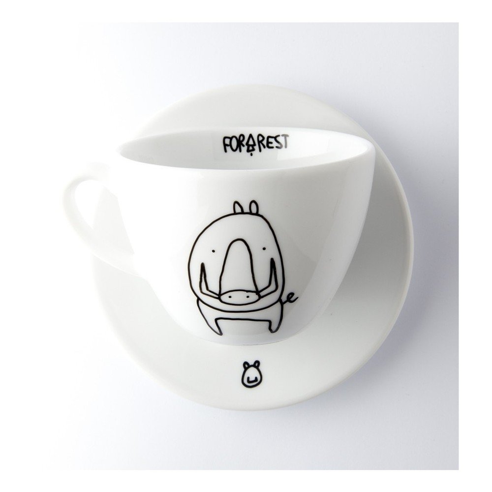 Hrneček na kávu s podšálkem FOR.REST Design Boar, 200 ml v:807664