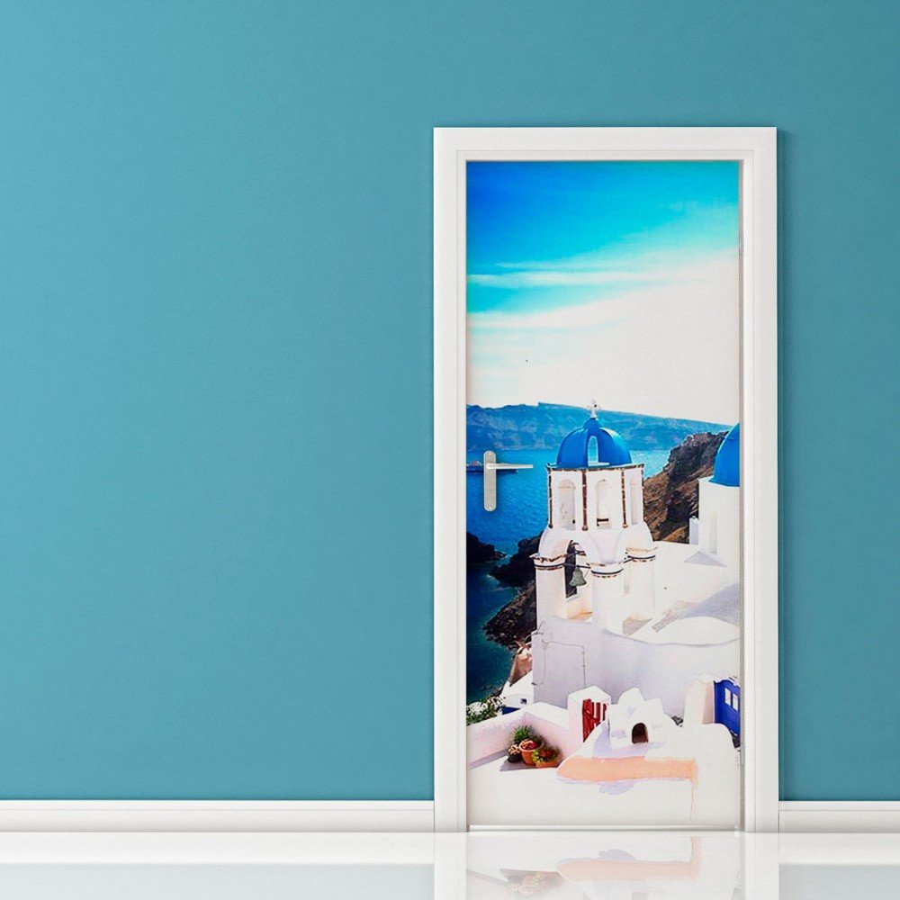 Adhezivní samolepka na dveře Ambiance Santorini, 83 x 204 cm v:1311528