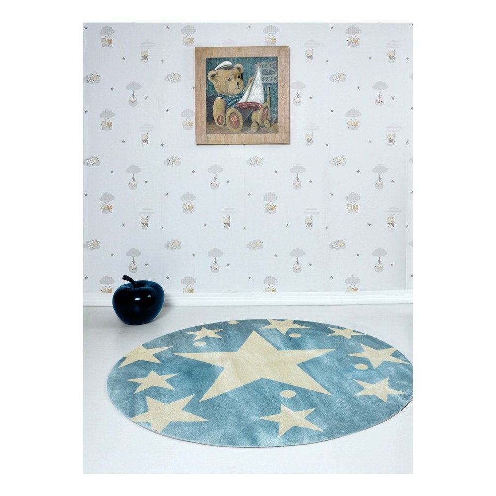 Dětský koberec Stars Sky Azul, ⌀ 150 cm v:1238692