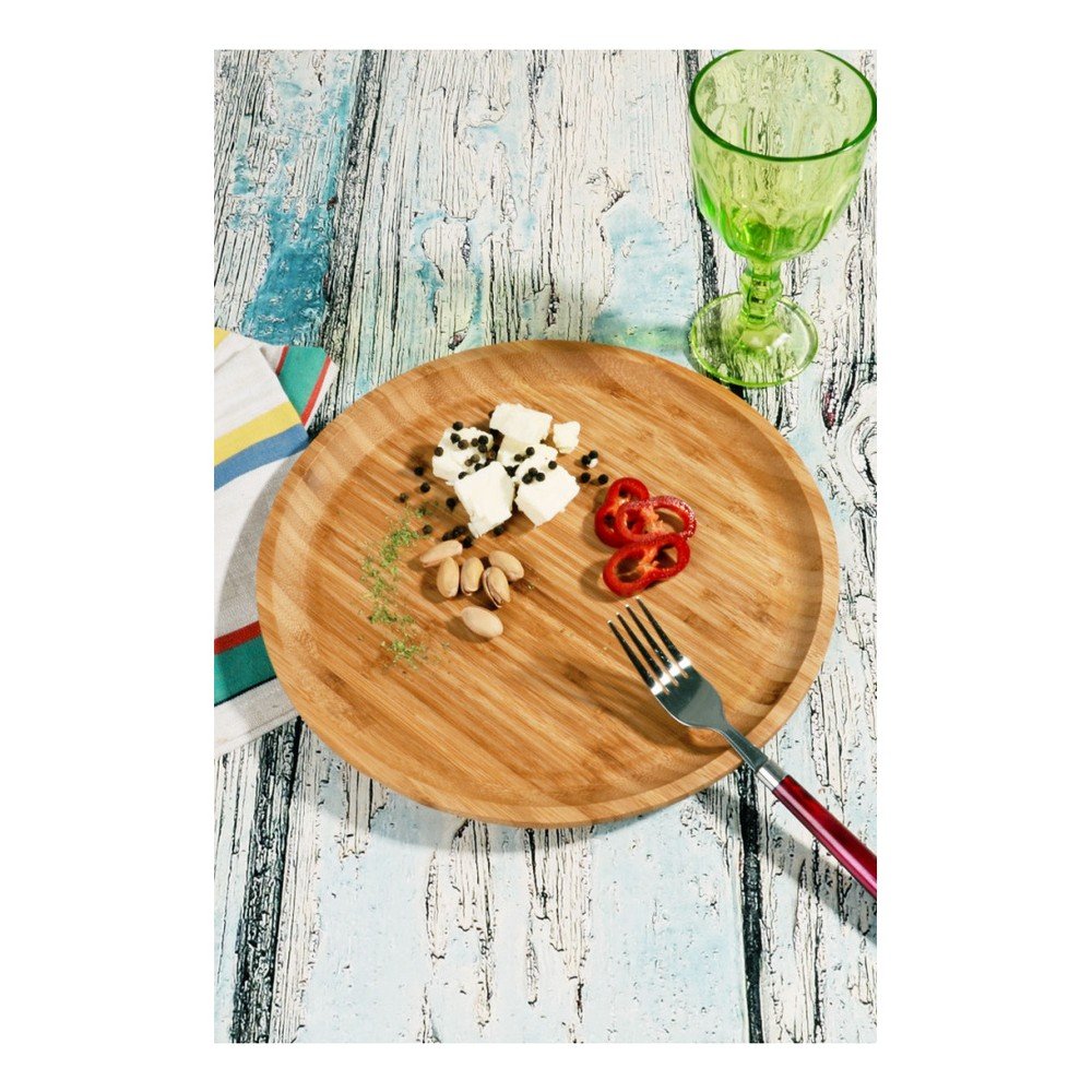 Bambusový podnos Kutahya Snacks, Ø 28 x 2 cm v:1026140