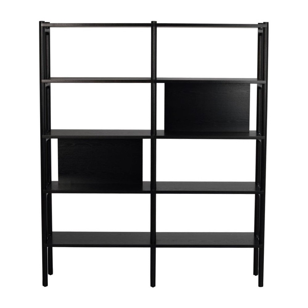 Černá knihovna v dekoru dubu 140x166 cm Holton v:1416085